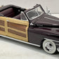 Danbury Mint 1:24 Scale Maroon/Woodgrain '48 Chrysler Town & Country Convertible