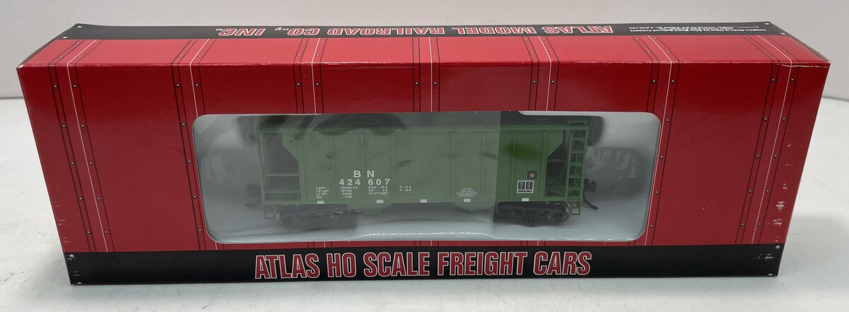 Atlas 1802-2 HO Burlington Northern PS-2 2-Bay Covered Hopper #424607 LN/Box