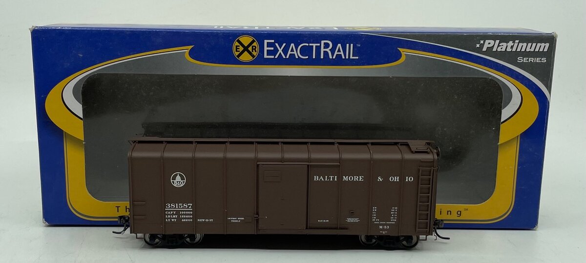 ExactRail EPS-90054-5 HO Scale Baltimore & Ohio M-53 Wagontop Box Car #381587 LN/Box