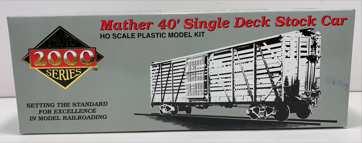 Proto 2000 21212 HO Mather 40' Single Deck Stock Car Kit #1561