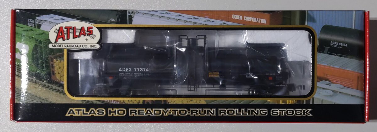 Atlas 1551-1 HO Scale ACFX (Olin Chemical) 17,360 Gallon Tank Car #77374 LN/Box