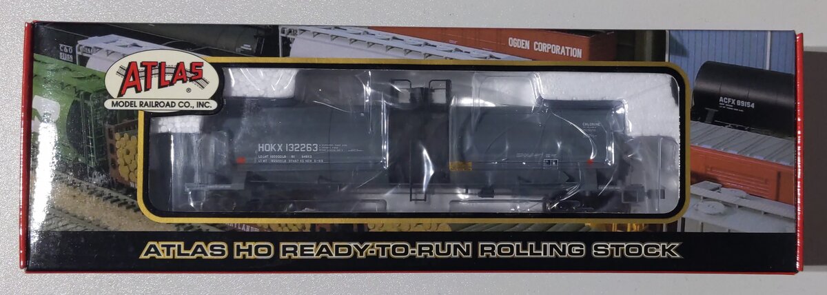 Atlas 1555-1 HO Scale Occidental (Hooker Gray) 17,360 Gallon Tank Car #132263 LN/Box