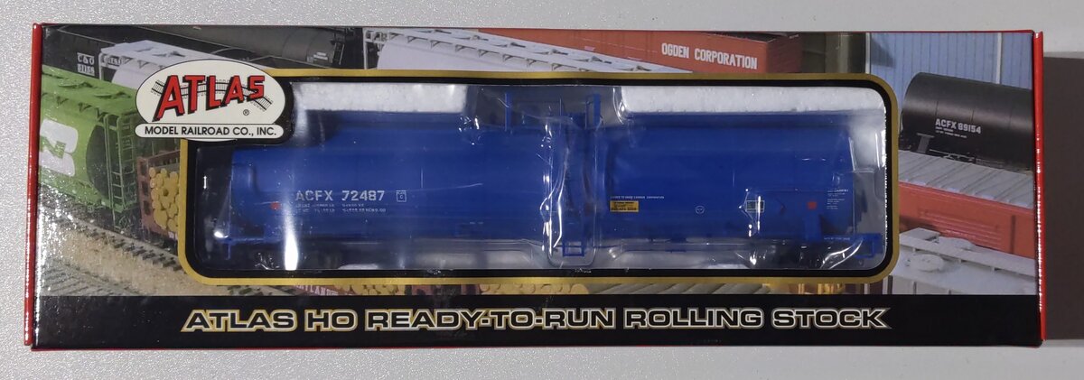 Atlas 1629-2 HO Scale Union Carbide ACF 23,500 Gal. Tank Car #72487 LN/Box