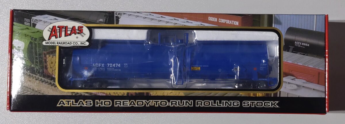 Atlas 1629-1 HO Scale Union Carbide 23,500 Gallon Tank Car #72474 MT/Box