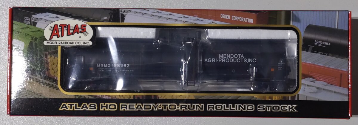 Atlas 1628-2 HO Scale Mendota ACF 23,500 Gallon Tank Car #MGMX 198292 MT/Box