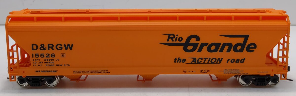 Accurail 92034 HO D&RGW ACF 3-Bay Covered Hopper #15526