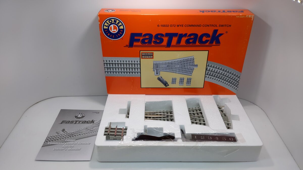 Lionel 6-16832 O72 FasTrack Command Control Wye Switch Turnout