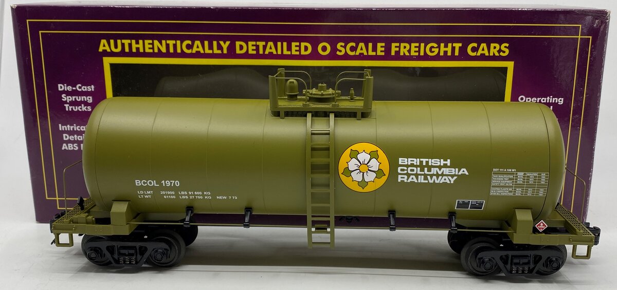 MTH 20-96159 O British Columbia Railway Tank Car #1970 NIB