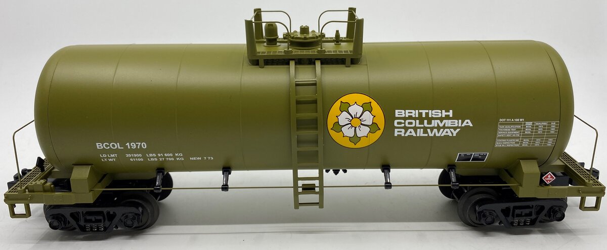MTH 20-96159 O British Columbia Railway Tank Car #1970 NIB