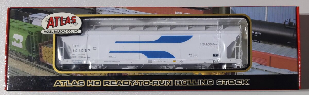 Atlas 1506-1 HO Scale SOO Line ACF PressureAide Center Flow Hopper #101067 MT/Box