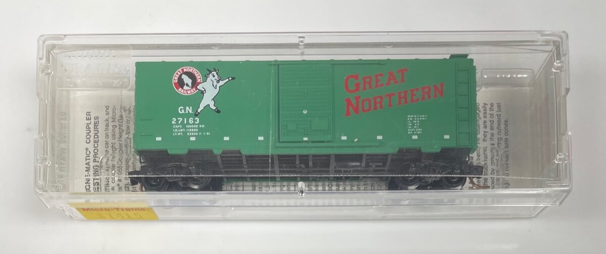 Micro-Trains 02000420 N Great Northern 40' Standard Single Door Boxcar #27163
