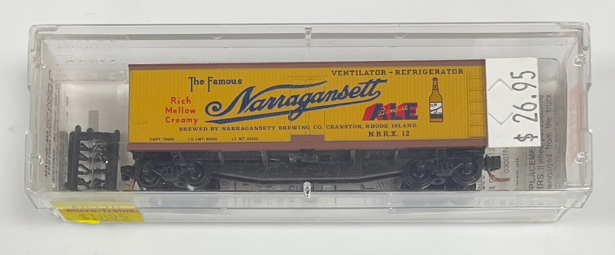 Micro-Trains 04900220 N Scale Narrangasett 40' Wood Sheathed Reefer #12 NIB