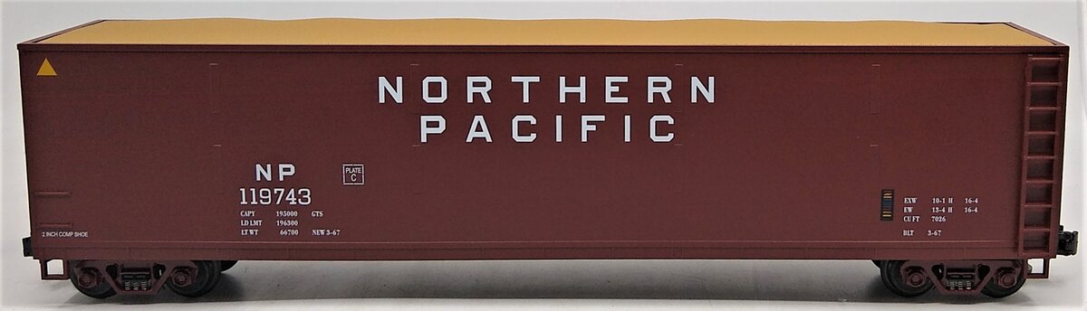 MTH 20-97502 O Gauge Northern Pacific Wood Chip Hopper #119743 LN/Box
