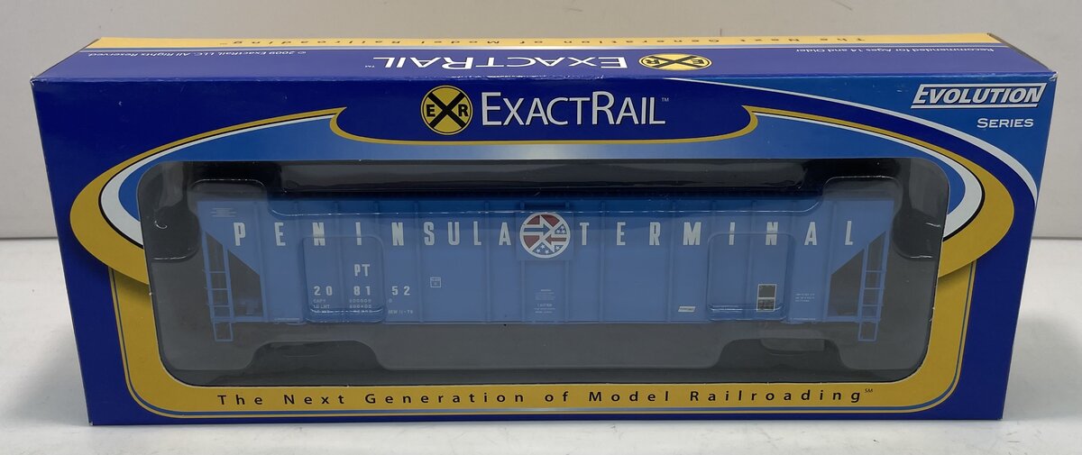 Exact Rail ET-1716-5 HO Peninsula Terminal Evans 4780 Cu. Ft. Hopper #208152 NIB