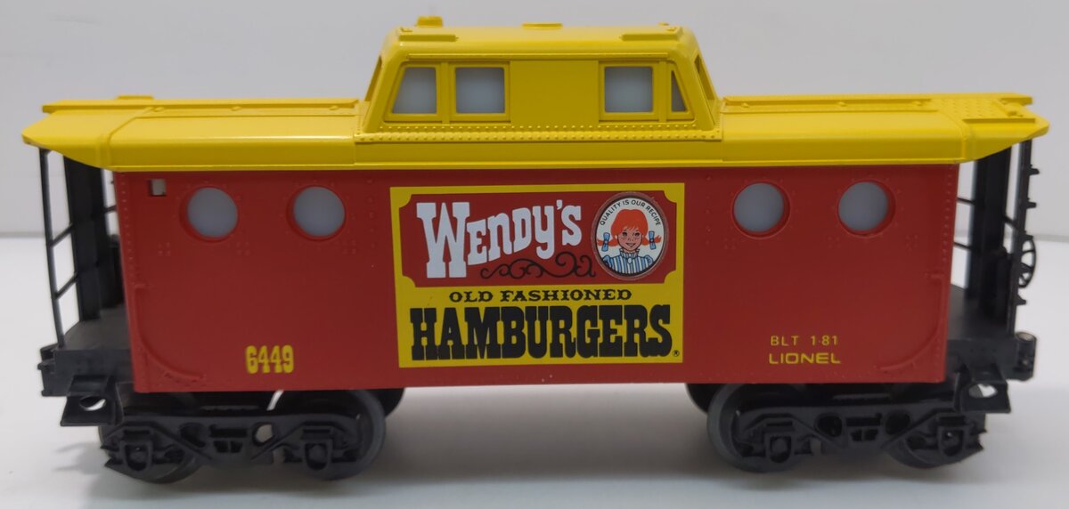 Lionel 6-6449 O Gauge Wendy's N5C Caboose LN/Box