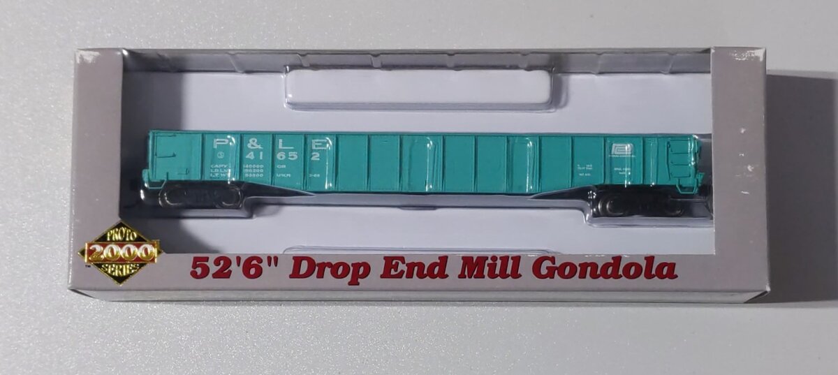Proto 2000 21485 HO Scale P&LE/PC 52'6" Drop End Mill Gondola #41652 LN/Box