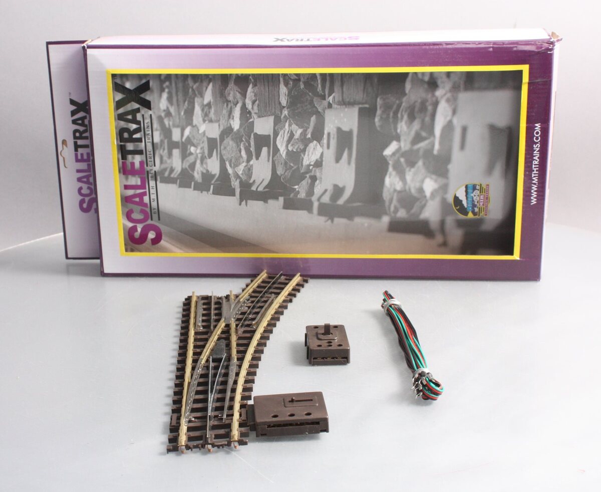 MTH 45-1020 O72 ScaleTrax Nickel Silver Right Hand Remote Switch Turnout