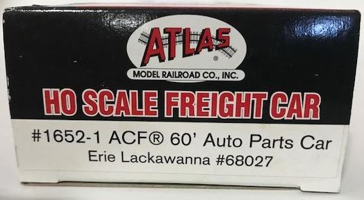 Atlas 1652-1 HO Scale Erie Lackawanna 60' Auto Parts Car #68027 LN/Box