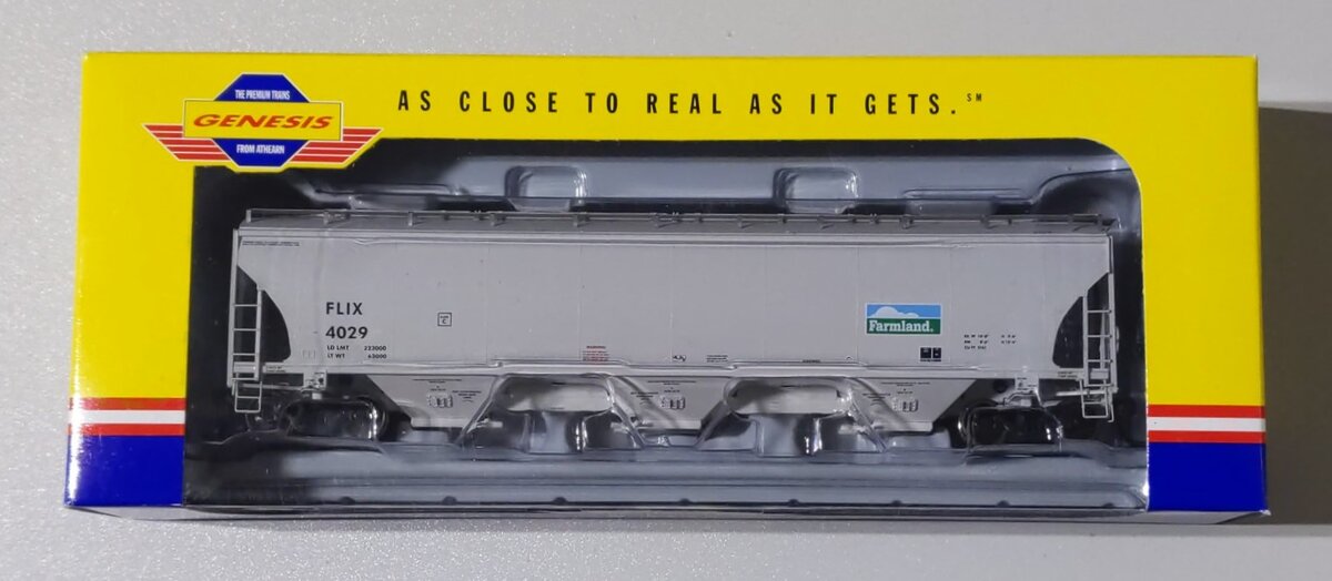Athearn G4265 HO Scale FLIX Trinity 5161 Cu.Ft. Covered Hopper #4029 NIB