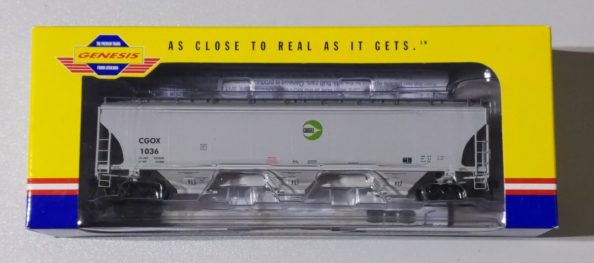 Athearn G4255 HO Scale Cargill Trinity 5161 Cu.Ft. Covered Hopper #1036 NIB