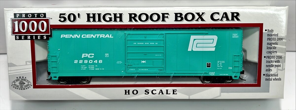Proto 1000 23942 HO Penn Central 50' High Roof Boxcar #229046 LN/Box