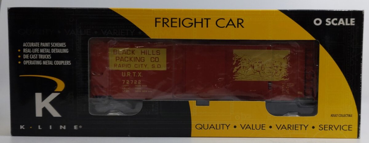 K-Line K766-8011 O Gauge Black Hills Reefer Car #72722 LN/Box