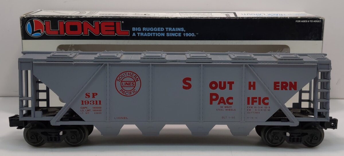 Lionel 6-19311 O Gauge Southern Pacific Covered Quad Hopper LN/Box