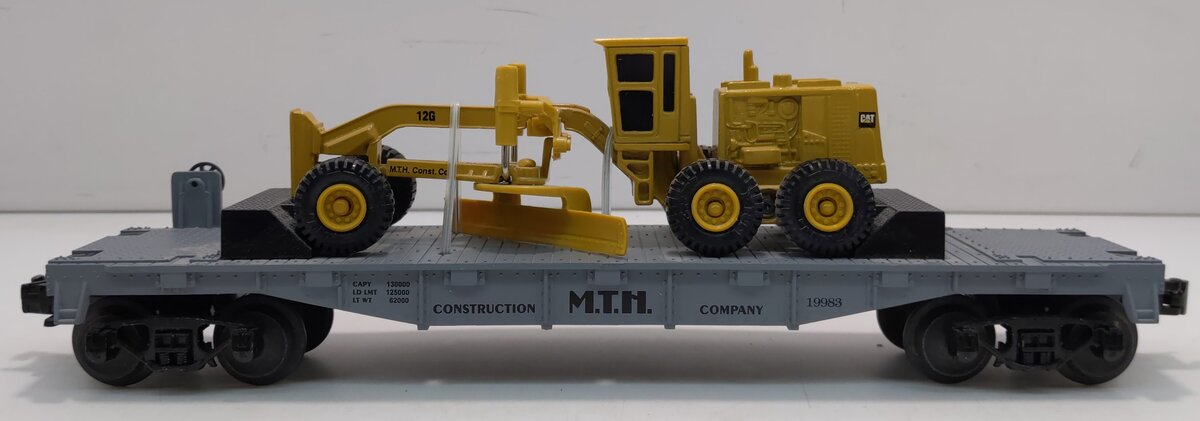 MTH 30-7620 O Gauge MTH Flatcar w/Ertl Road Grader LN/Box