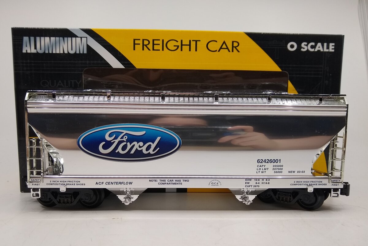 K-Line K6242-6001 O Gauge FORD Aluminum 2-Bay Hopper Car EX/Box
