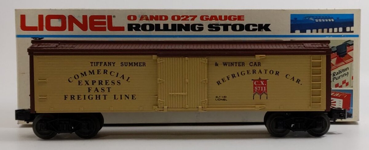 Lionel 6-5711 O Gauge Commercial Express Woodside Reefer Car LN/Box