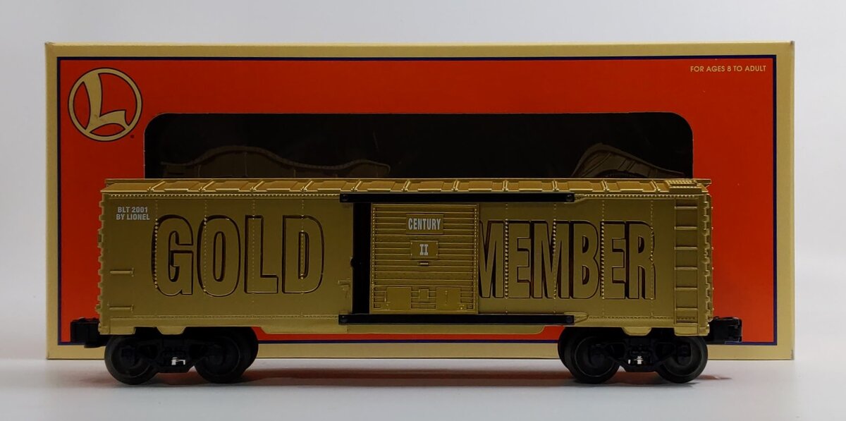 Lionel 6-39218 O Gauge Lionel Century Club II Gold Boxcar LN/Box