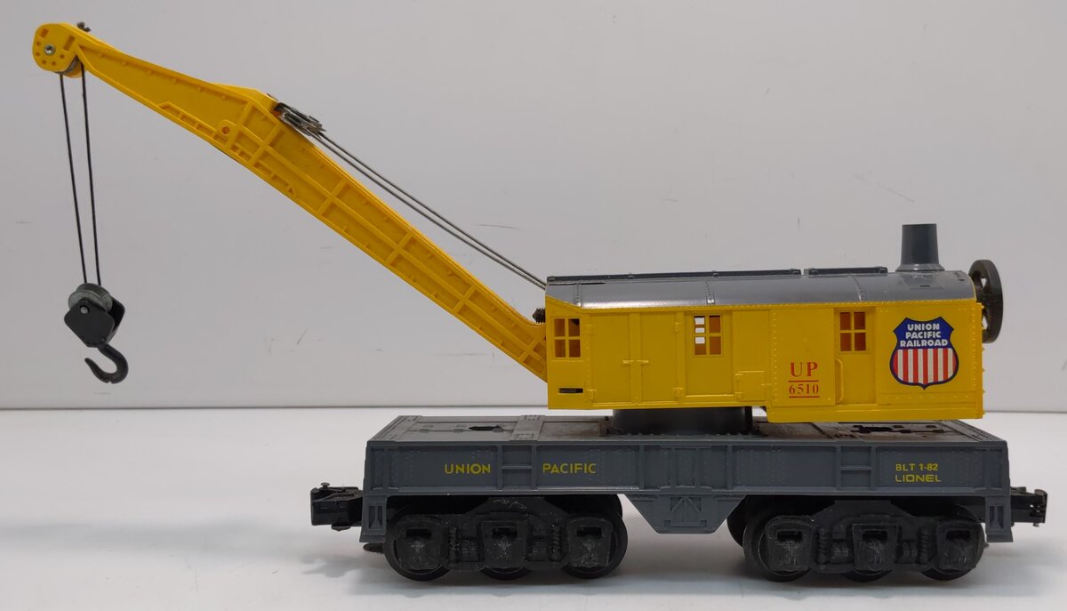 Lionel 6-6510 O Gauge Union Pacific 6 Wheel Crane Car LN/Box