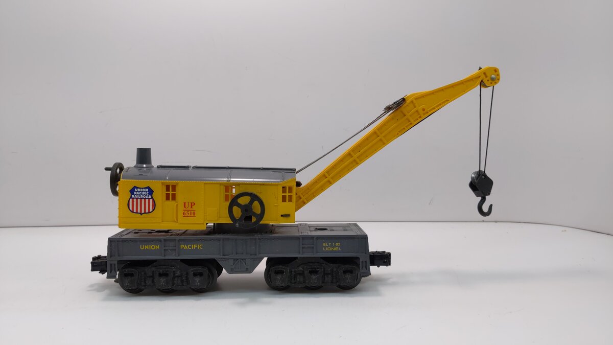 Lionel 6-6510 O Gauge Union Pacific 6 Wheel Crane Car LN/Box