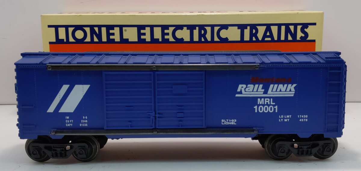 Lionel 6-19251 O Gauge Montana Rail Link Double Door Boxcar #1001