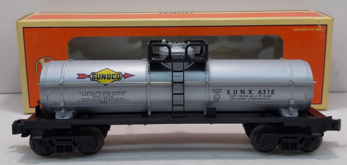 Lionel 6-16150 O Gauge Sunoco Single Dome Tank Car #6315 NIB