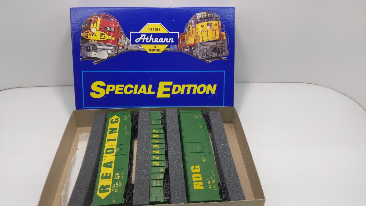 Athearn 2307 HO Scale Reading Company 50' Box Car & Gondola Kit (Set of 3)