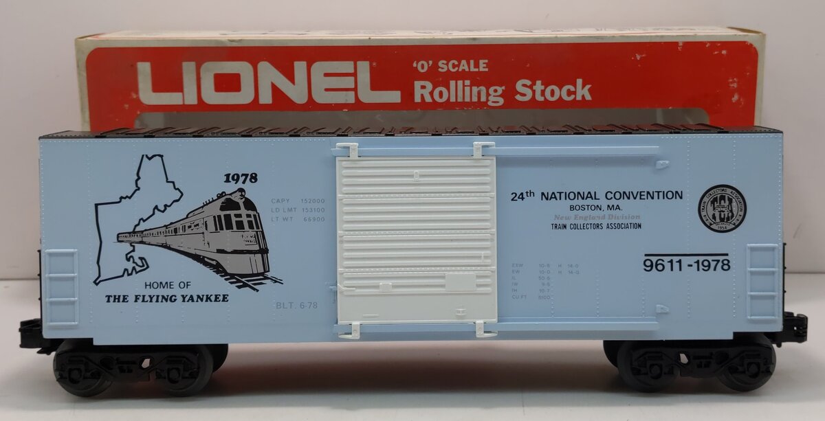 Lionel 6-9611 O Gauge Train Collector's Association Convention Hi-Cube Boxcar LN/Box