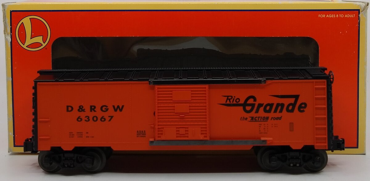 Lionel 6-29268 O Gauge Denver & Rio Grande 6565 Boxcar #63067 LN/Box