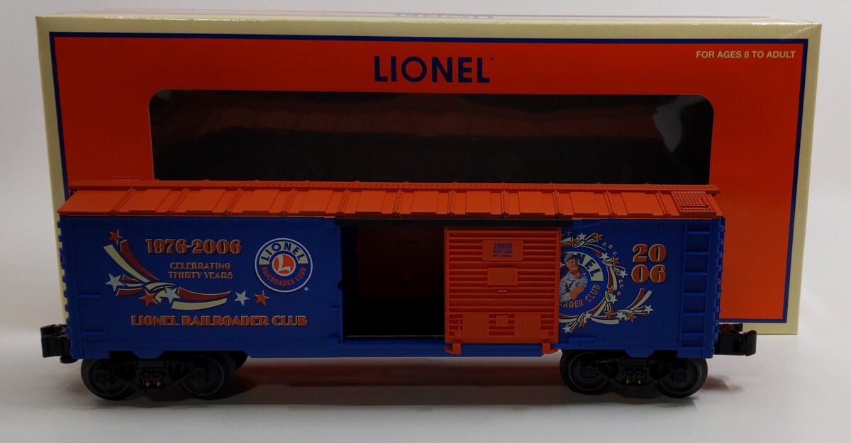 Lionel 6-29939 O Gauge 2006 Lionel Railroader‘s Club Anniversary Boxcar LN/Box
