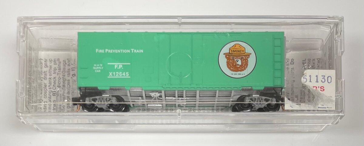 Micro-Trains 07400050 N Smokey Bear 40' Plug Door Boxcar W/Ladders #X12645