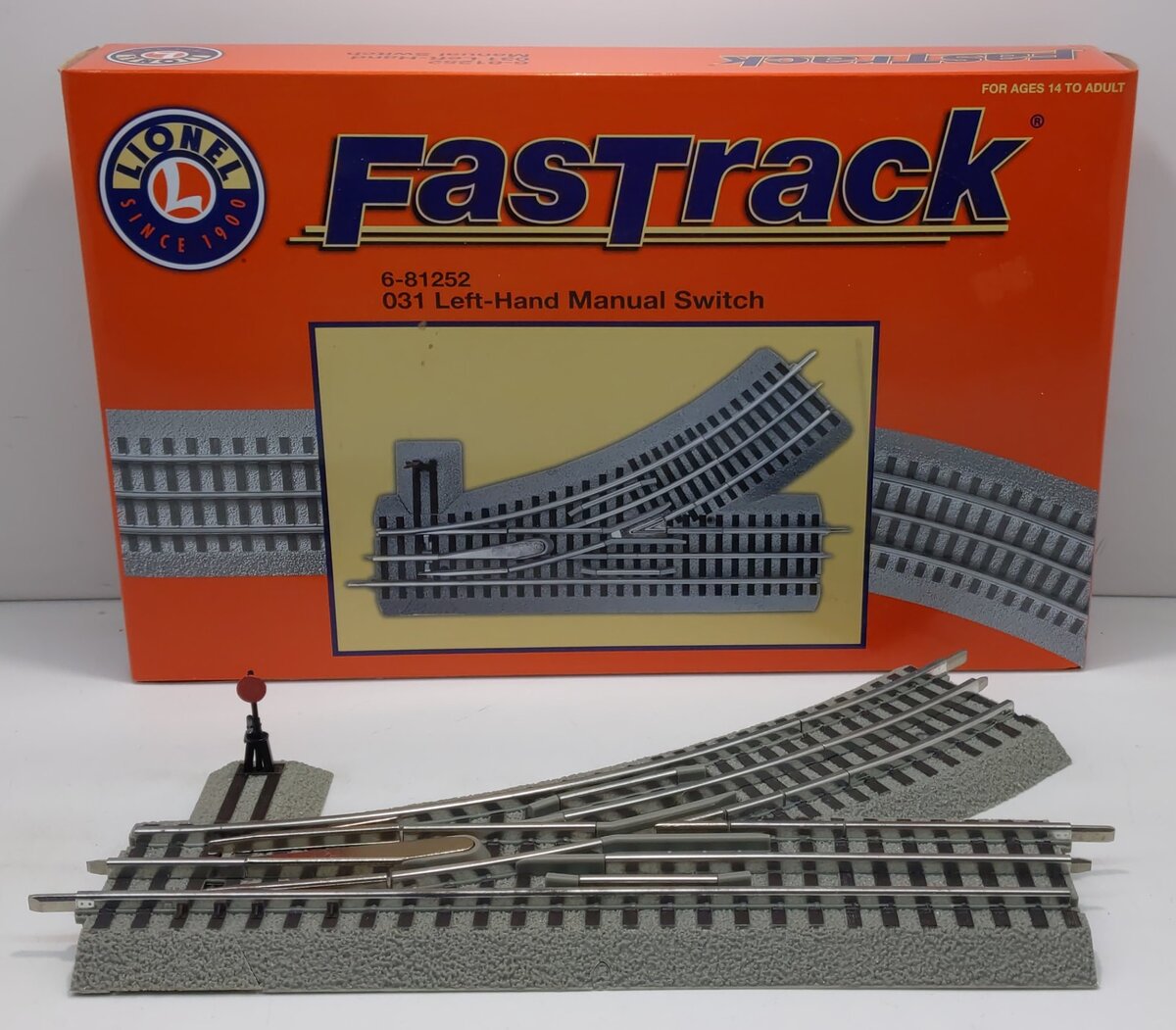 Lionel 6-81252 O-31 Manual Left Hand FasTrack Switch Turnout