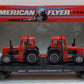 American Flyer 6-48509 S AF Equipment Co. Flatcar w/ Die-Cast Farm Tractors LN/Box