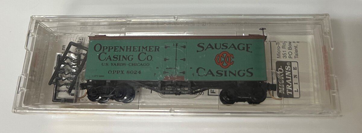 Micro-Trains 05800040 N Oppenheimer Casing Co. 36' Wood Sheathed Ice Reefer LN/Box