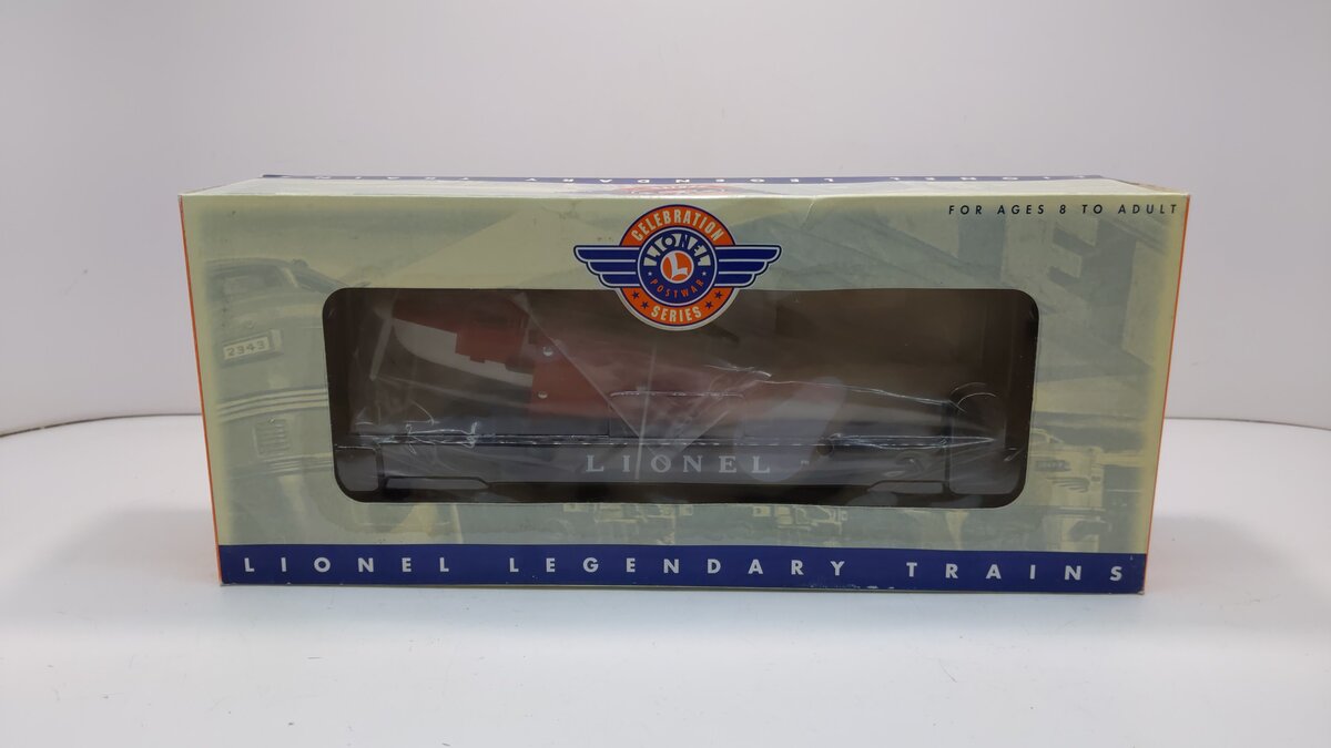 Lionel 6-29461 O Gauge 6500 PWC Flatcar w/ Airplane Red & White LN/Box