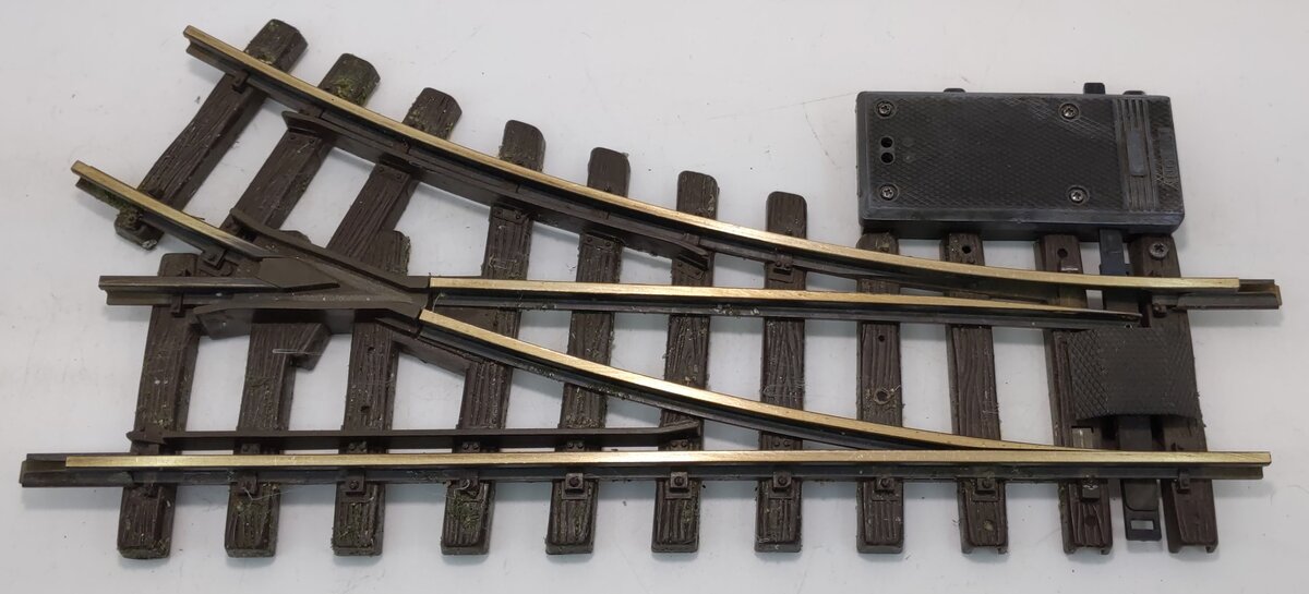 LGB 12050 G Brass 30° Right Hand R1 Remote Electric Switch Turnout LN/Box
