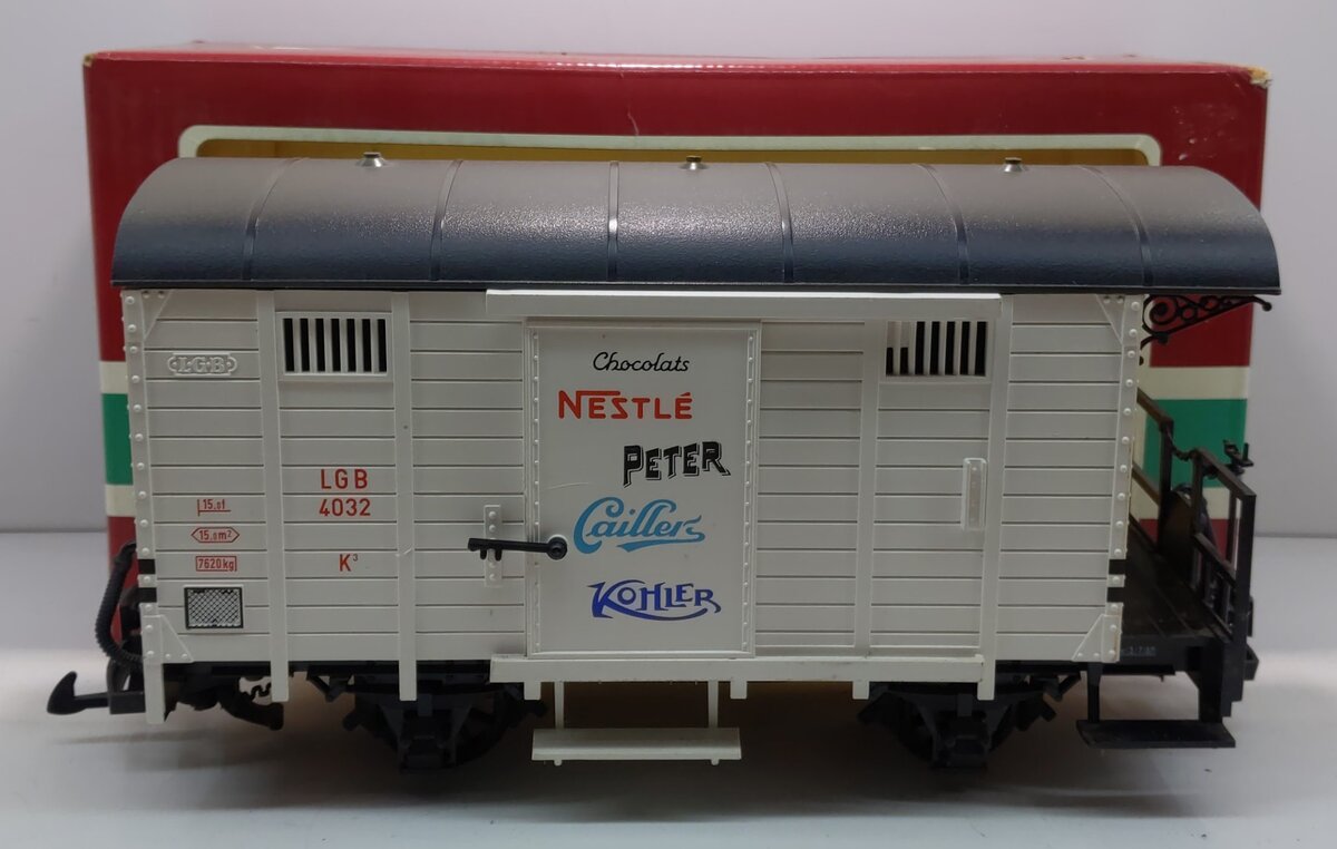 LGB 4032 G Scale Nestle Peter Caillers Chocolate Boxcar LN/Box