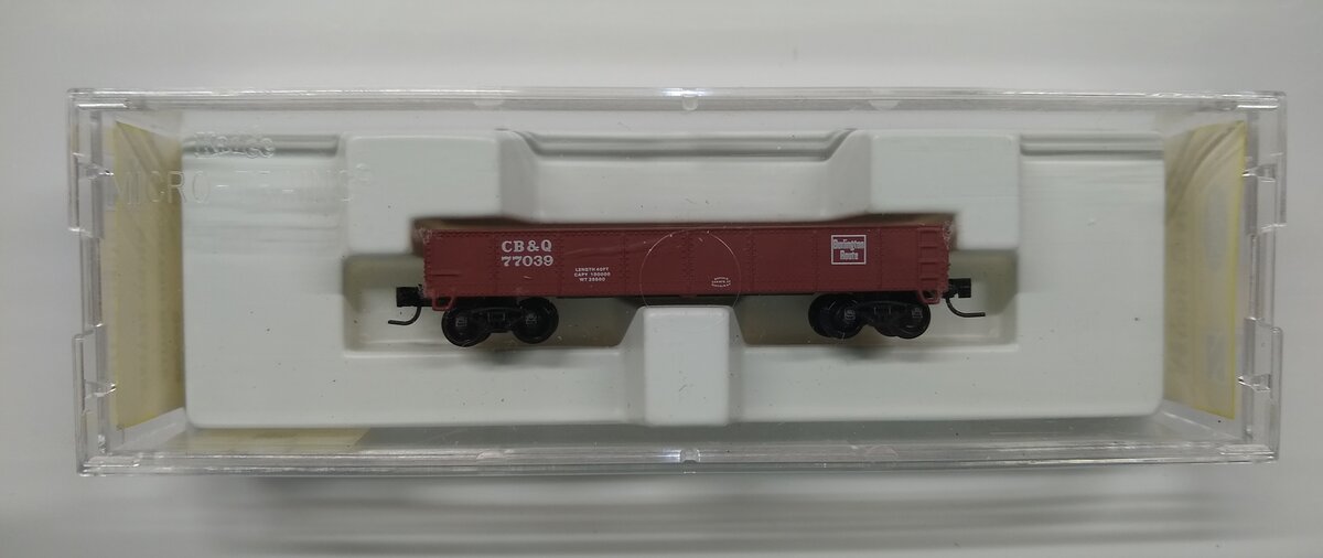 Micro-Trains 14304-2 Z Scale CB&Q Gondola #77039 LN/Box