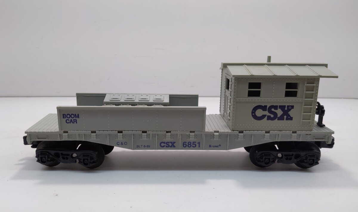 K-Line K6851 O Gauge CSX Boom Tender Car LN/Box