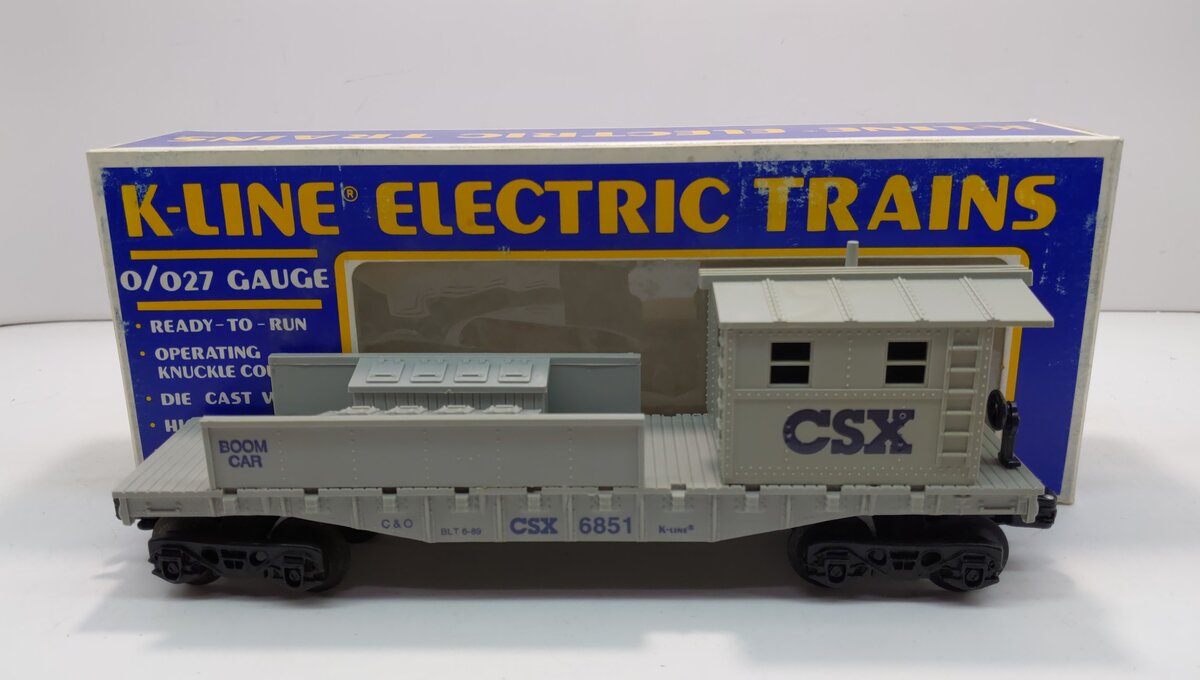 K-Line K6851 O Gauge CSX Boom Tender Car LN/Box