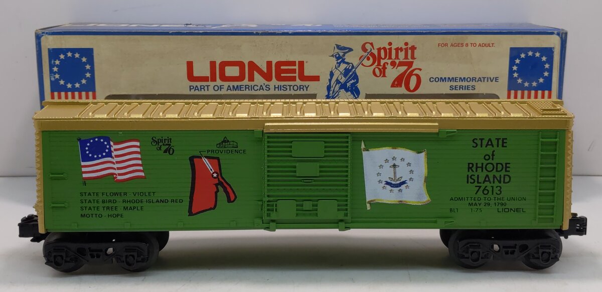 Lionel 6-7613 O Gauge Spirit of 76 State of Rhode Island Boxcar #7613 LN/Box